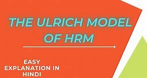 The Ulrich Model of HRM
