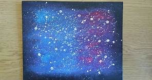 Cómo pintar una galaxia con acrílicos fácil, paso a paso