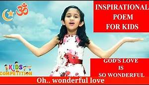 God's Love is so Wonderful Poem/Rhyme with Actions | Poem on God for kids/children