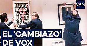 Vox retira cuadro de la igualdad ante la ley por uno del rey Felipe en la Asamblea de Madrid