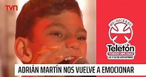 ¡Conmovió a todos!: Adrián Martín vuelve a emocionar al público de la Teletón con su canto