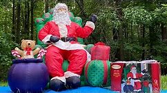 2011 Gemmy Animated Airblown Inflatable Lowe’s Christmas Realistic Santa Animatronic With Sound Box