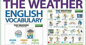 Weather Vocabulary in English - Weather nouns, weather adjectives, weather verbs