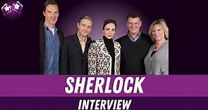 Sherlock BBC TV Cast Interview: Benedict Cumberbatch, Martin Freeman, Amanda Abbington Steven Moffat