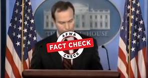 Fact Check: US Press Sec prioritises press conference over wife’s death? 2008 satire video fools people