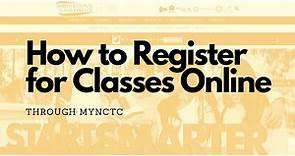 How to Register for Classes Online