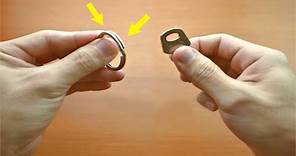鐵環鑰匙圈難打開！用一個妙招就可以輕鬆打開！輕輕鬆鬆將鑰匙套進去！