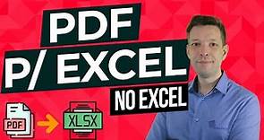 PDF para Excel, como converter
