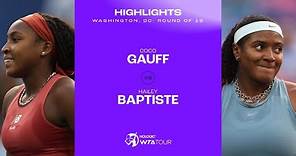 Coco Gauff vs. Hailey Baptiste | 2023 Washington, DC Round of 16 | WTA Match Highlights