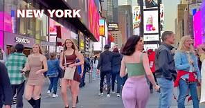 New York City Virtual Walking Tour 2023 - Manhattan 4K NYC Walk - Bryant Park Lawn to Times Square