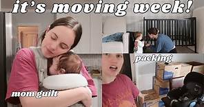 IT'S MOVING WEEK! feeling mom guilt, self care goals, packing