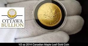 1/2 oz 2014 Canadian Maple Leaf Gold Coin Buying Gold in Ottawa