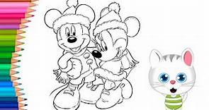 Dibujar y Colorea Mickey Mouse y Minnie Mouse | Dibujos Para Niños con MiMi | Aprender Colores