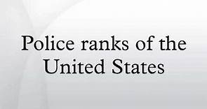 Police ranks of the United States