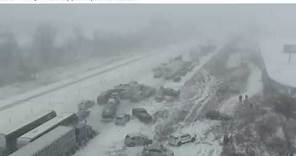 Deadly 70-car pileup in Iowa caught on camera