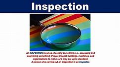 What is an inspection? Definition and meaning - Market Business News