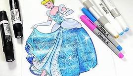 Cinderella coloring page Disney princess coloring book for kids