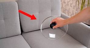 Usa il coperchio della padella! Il divano tornerà come nuovo!🔝 3 ingegnosi trucchi per pulire!