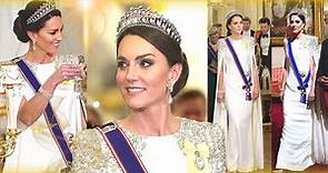 Princess Kate STOLE THE SHOW at the State Banquet making her tiara debut as the Princess of Wales!