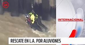 Dramático rescate en Los Angeles por aluviones | 24 Horas TVN Chile