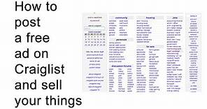 How to post ads on Craigslist