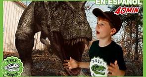Parque de T-Rex | T-Rex Gigante Persigue Ranger que Descubre Huevos con Juguete Nerf