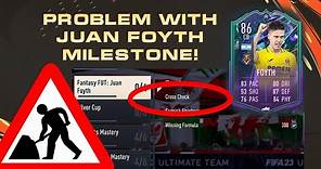 Fifa 23 | Problem with Cross Check - the Juan Foyth Fantasy FUT Milestone. NOW WITH A PINNED FIX