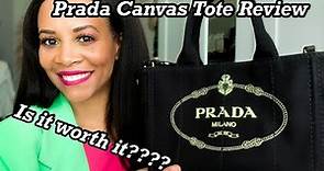 PRADA CANVAS SMALL TOTE HANDBAG REVIEW | The BEST Prada Handbag for Everyday | by Crystal Momon