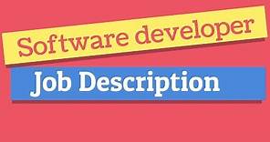 Software developer job description | Software engineers job details