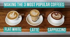 How to Make the 3 Most Popular Milk Coffees #barista #coffee