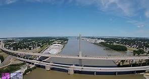 Veterans Glass City Skyway Bridge Aerial - 2016