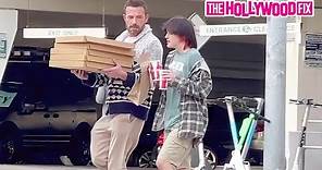 Ben Affleck & His Daughter Seraphina Pick Up Pizza For J-Lo & Family After Book Shopping In WeHo, CA
