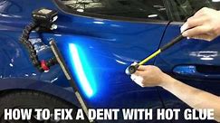 How to fix a dent with hot glue