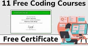 11 Free Coding Courses for Beginners with Free Certificate by freeCodeCamp