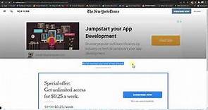 How to read nytimes for free || New York Time newspaper