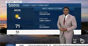 ABC 10News Pinpoint Weather with Moses Small: Another storm on the way