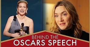 Kate Winslet | Behind the Oscars Speech