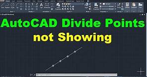 AutoCAD Divide Points not Showing