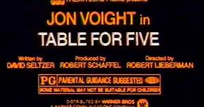 Table for Five 1983 TV trailer