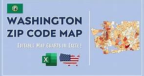 Washington Zip Code Map in Excel - Zip Codes List and Population Map