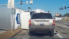 Lowes truck runs red light, causing chain reaction crash