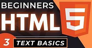 HTML Tag Text Basics | HTML5 Element Text Tutorial