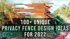 Top 100 unique privacy fence design ideas for front yards and backyards 2022