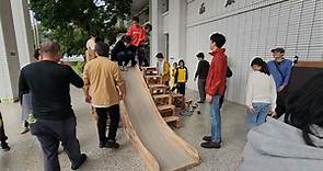 花蓮新城"義築行動" 積木式溜滑梯超好玩