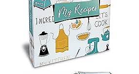Better Kitchen Products Recipe Binder, 8.5" x 9.5" 3 Ring Binder Organizer Set (with 50 Page Protectors, 100 4" x 6" Recipe Cards & 12 Category Divider Tabs) Vintage Kitchen Design