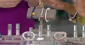 Lisa Hoffman Gemstone and Sterling Silver Fragrance Bracelet on QVC