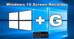 (Updated) The Free built-in Windows 10 Screen Recorder