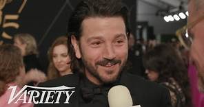 Diego Luna Says the Second Season of 'Andor' is Almost Done Shooting on the Emmys Red Carpet