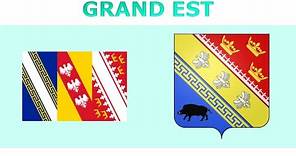 Flags and coats of arms of regions of France