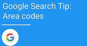 Google Search Tip: Area codes